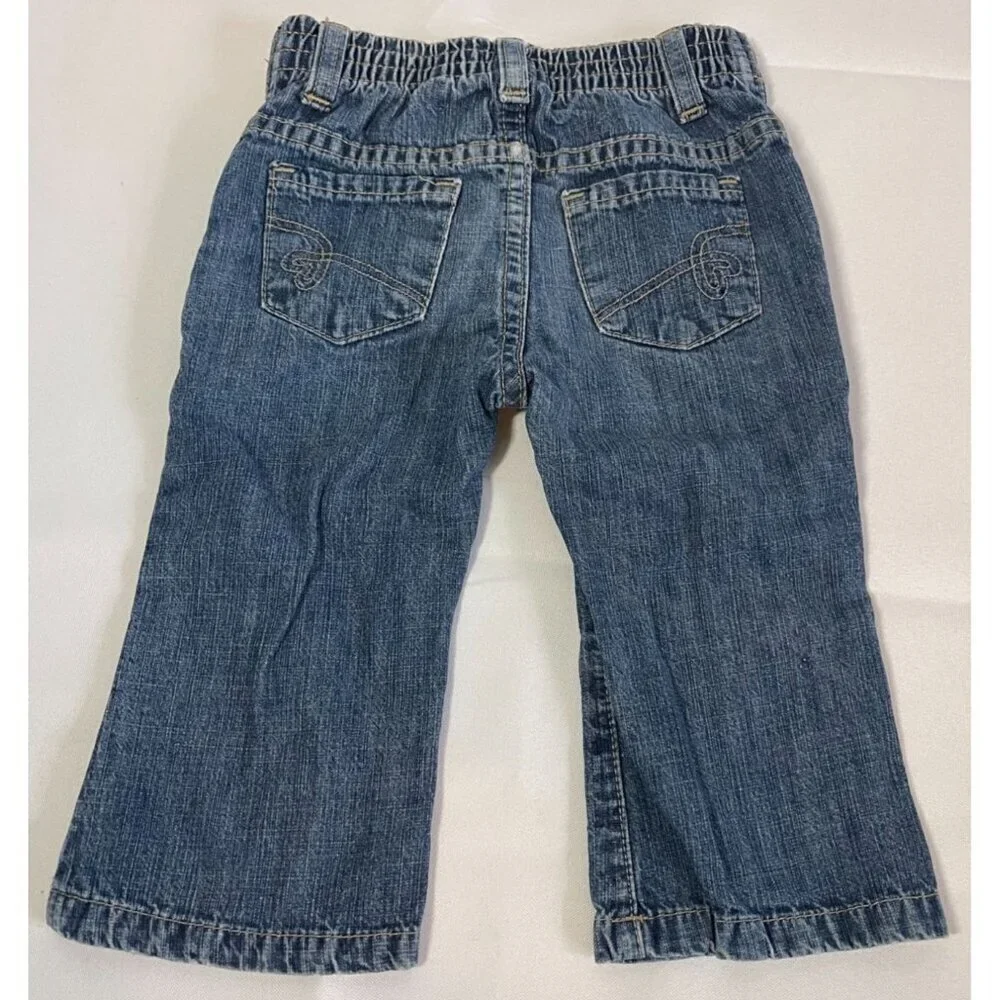 Lot of 3 Baby GIrl 12 Months Clothing‎ Jeans, One Piece, Dress Carters